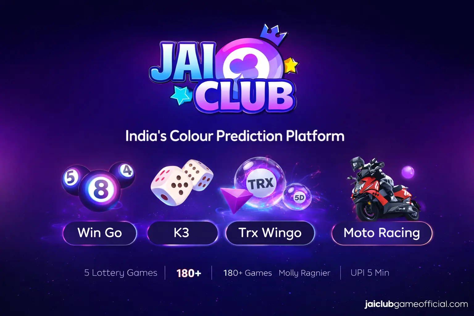 Jai Club — India's Colour Prediction Platform — Wingo, K3, 5D, Aviator